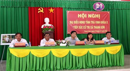 Đại biểu HĐND tỉnh Trà Vinh (khóa X): Tiếp xúc cử tri xã Thanh Sơn, Kim Sơn
